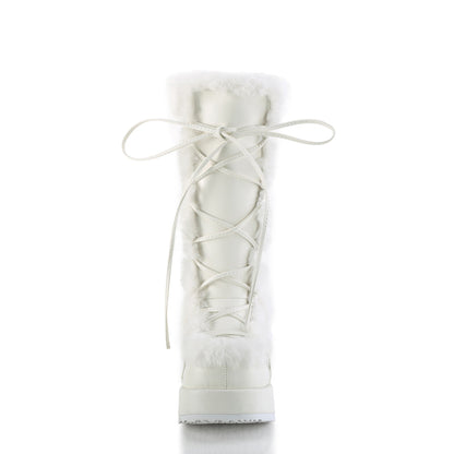 Demonia Cult Quality - "Cubby-311" Boots - White Vegan Leather