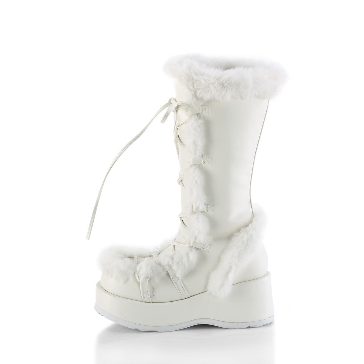 Demonia Cult Quality - "Cubby-311" Boots - White Vegan Leather