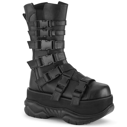 Demonia Cult Customer Favorite - "Neptune-210" Boots - Black Vegan Leather