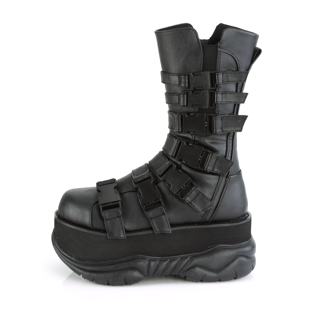 Demonia Cult Customer Favorite - "Neptune-210" Boots - Black Vegan Leather