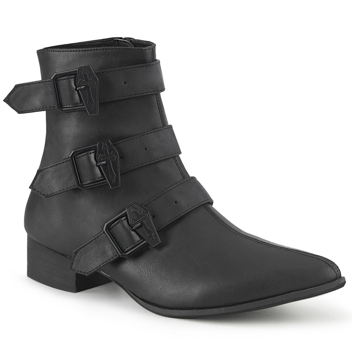 Demonia Cult Sale - "Warlock-50-C" Boots - Black Vegan Leather
