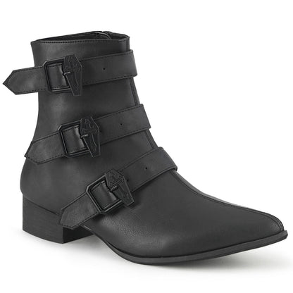 Demonia Cult Sale - "Warlock-50-C" Boots - Black Vegan Leather
