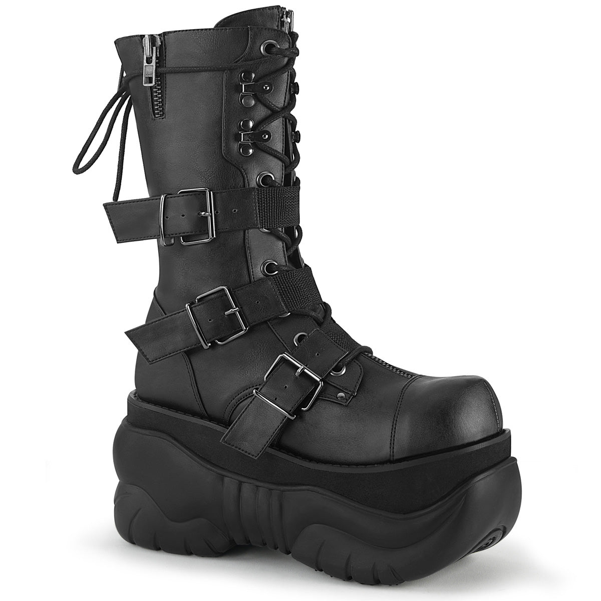 Demonia Cult Top Pick - "Boxer-230" Boots - Black Vegan Leather
