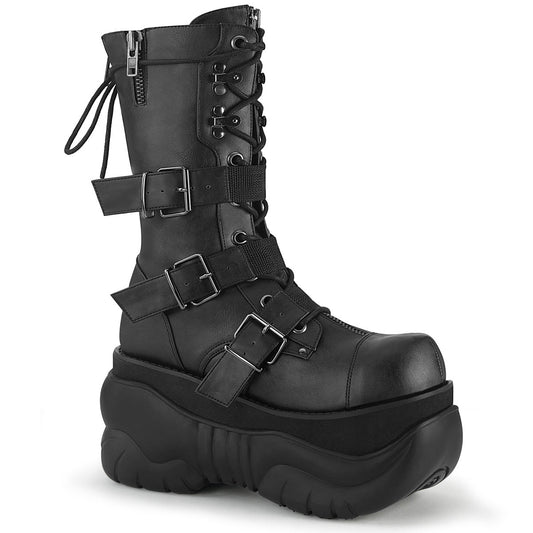 Demonia Cult Top Pick - "Boxer-230" Boots - Black Vegan Leather