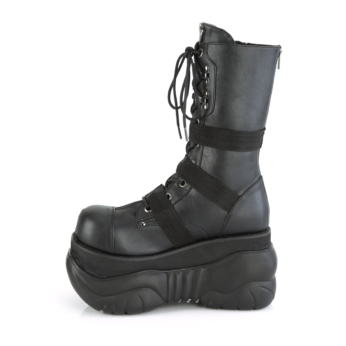 Demonia Cult Top Pick - "Boxer-230" Boots - Black Vegan Leather