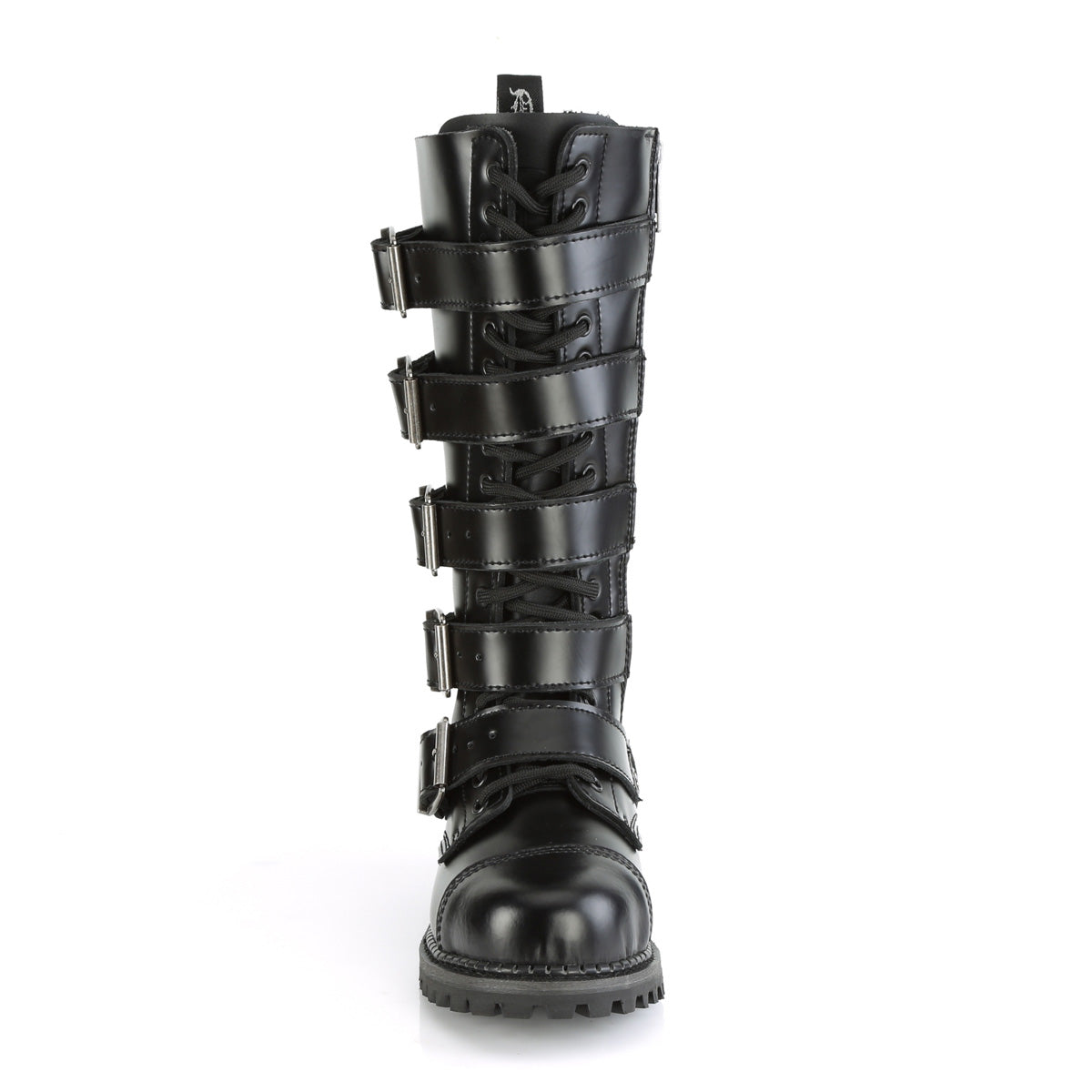 Demonia Cult Great Value - "Riot-18BK" Boots - Black Leather