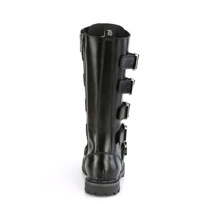 Demonia Cult Great Value - "Riot-18BK" Boots - Black Leather