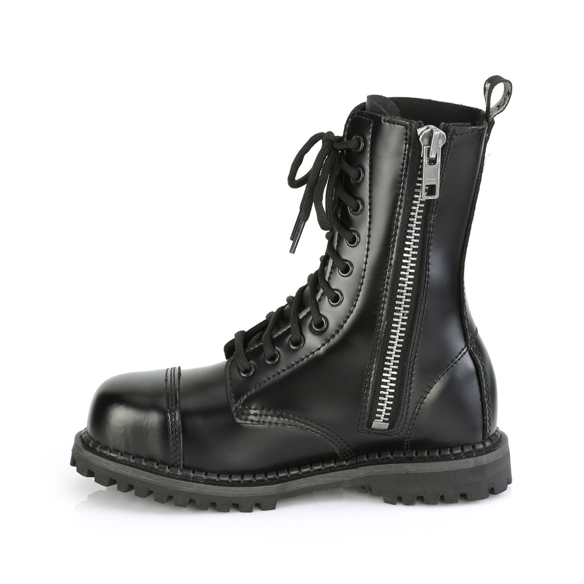 Demonia Cult Best Price - "Riot-10" Boots - Black Leather