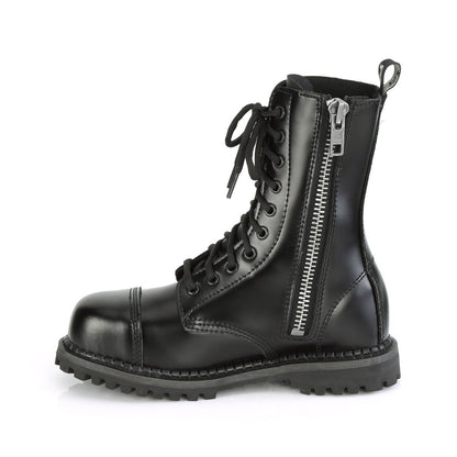 Demonia Cult Best Price - "Riot-10" Boots - Black Leather