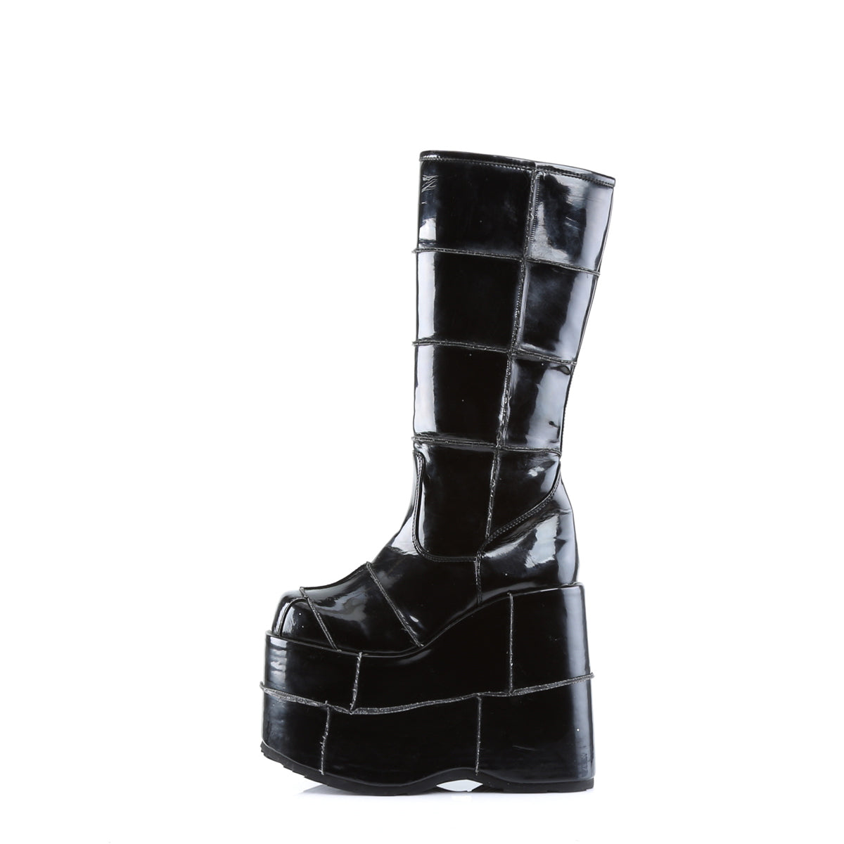 Demonia Cult Popular - "Stack-301" Boots - Black Patent