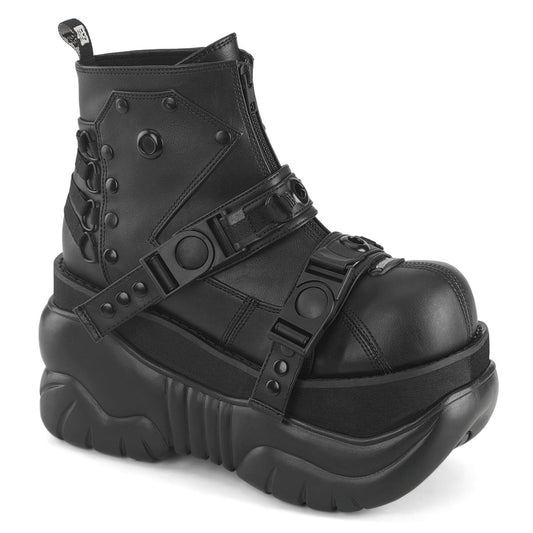 Demonia Cult Smart Buy - "Boxer-60" Boots - Black Vegan Leather