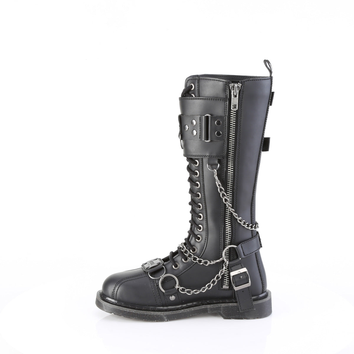 Demonia Cult Trending - "Bolt-415" Boots - Black Vegan Leather