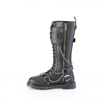 Demonia Cult Trending - "Bolt-415" Boots - Black Vegan Leather