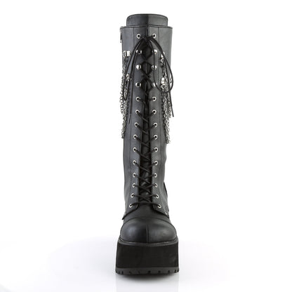 Demonia Cult Recommended - "Ranger-303" Boots - Black Faux Leather