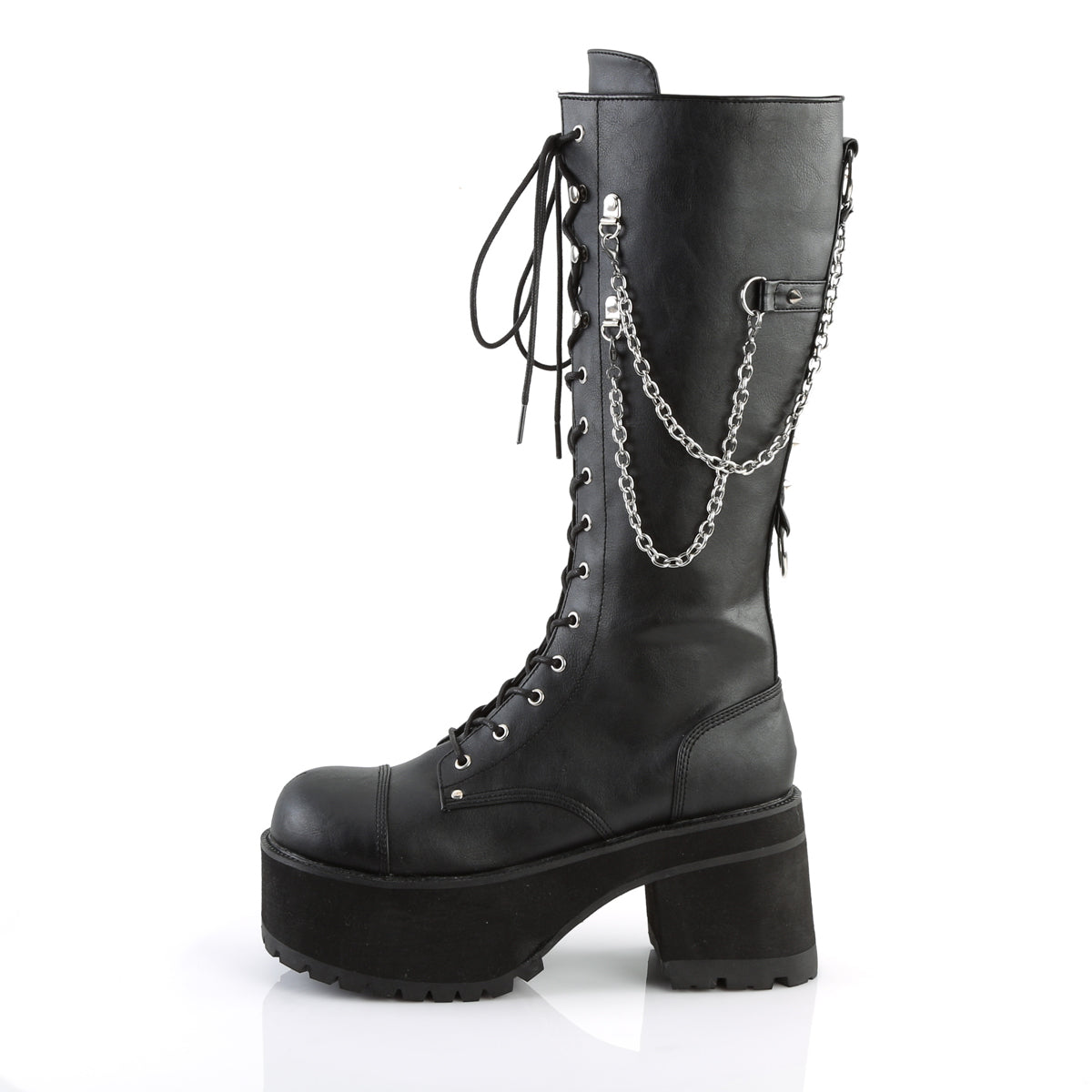 Demonia Cult Recommended - "Ranger-303" Boots - Black Faux Leather