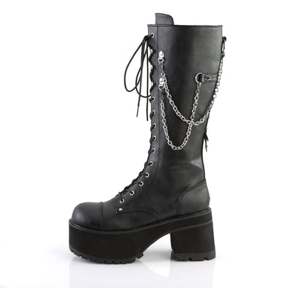 Demonia Cult Recommended - "Ranger-303" Boots - Black Faux Leather