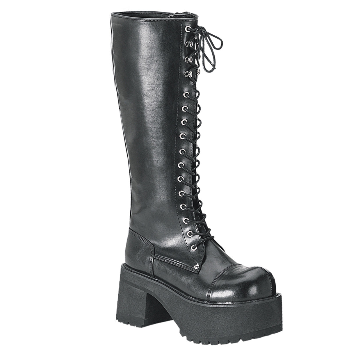 Demonia Cult New - "Ranger-302" Boots - Black Vegan Leather