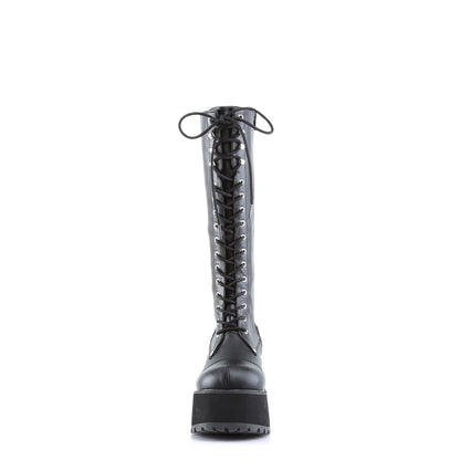 Demonia Cult New - "Ranger-302" Boots - Black Vegan Leather