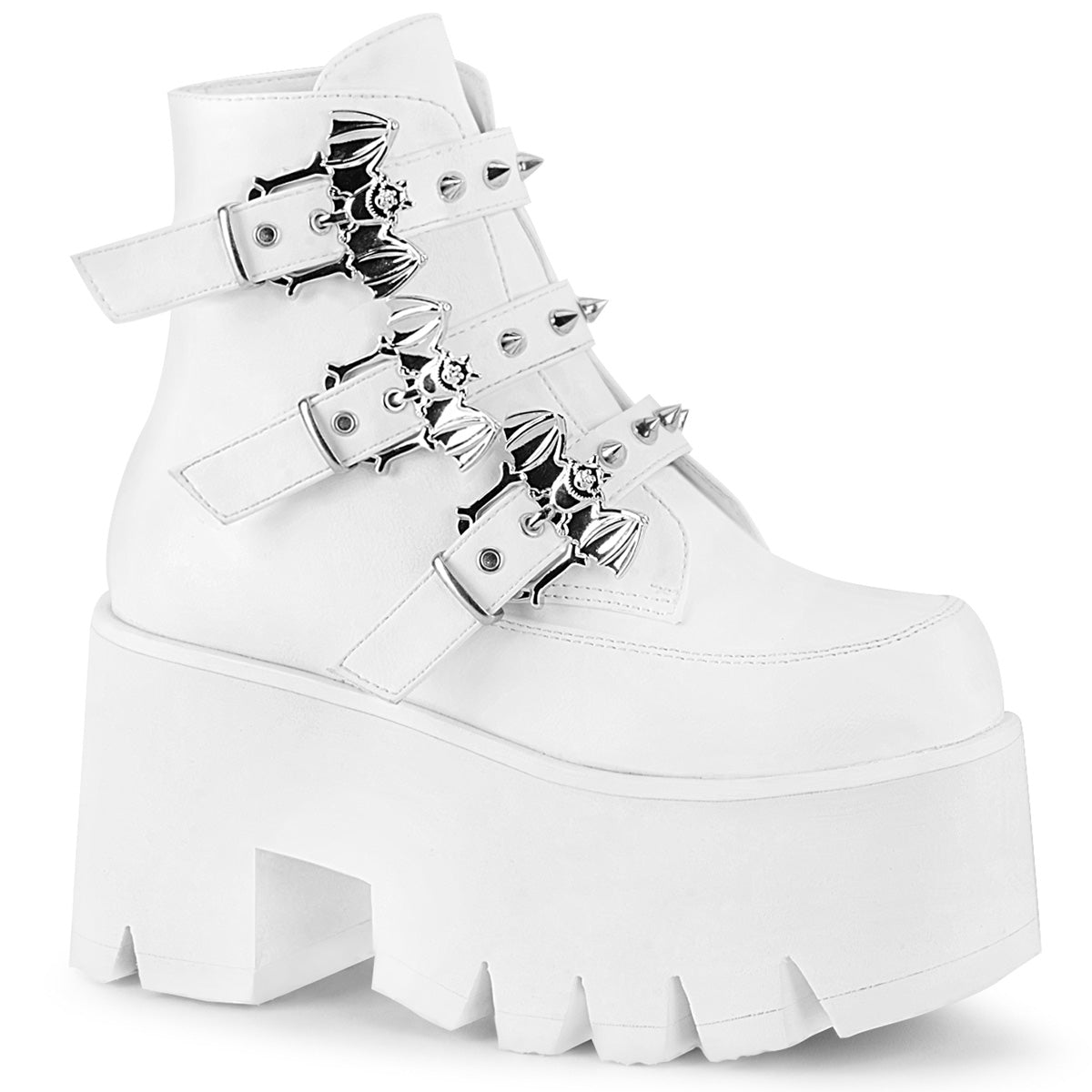 Demonia Cult Great Value - "Ashes-55" Boots - White Vegan Leather