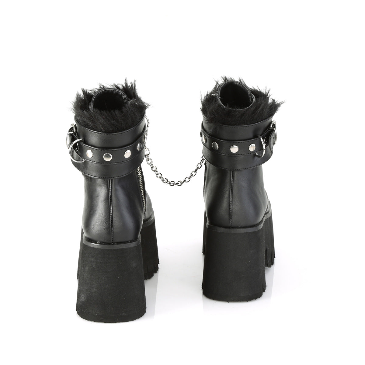 Demonia Cult Recommended - "Ashes-57" Boots - Black Vegan Leather