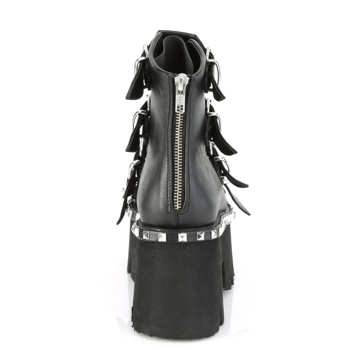 Demonia Cult Discount - "Ashes-70" Boots - Black Vegan Leather & Hologram