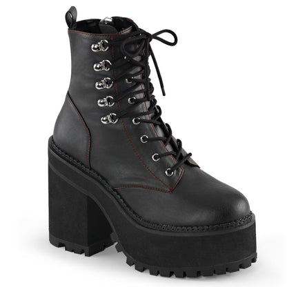 Demonia Cult Discount - "Assault-100" Boots - Black Vegan Leather