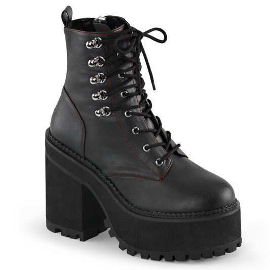 Demonia Cult Discount - "Assault-100" Boots - Black Vegan Leather