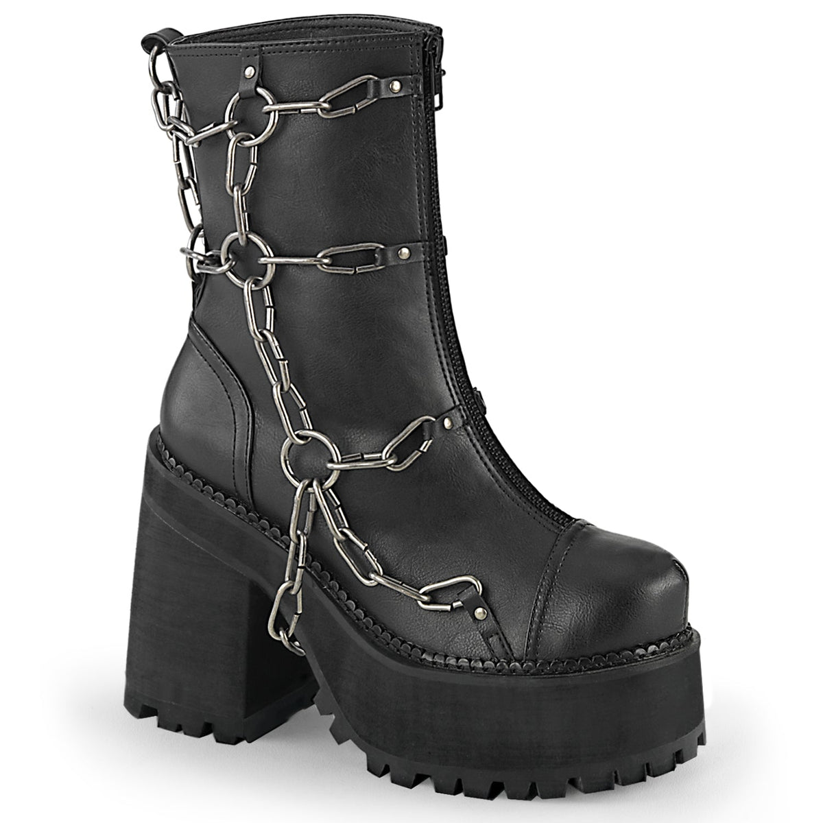 Demonia Cult Sale - "Assault-66" Boots - Black Vegan Leather