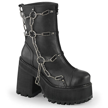 Demonia Cult Sale - "Assault-66" Boots - Black Vegan Leather