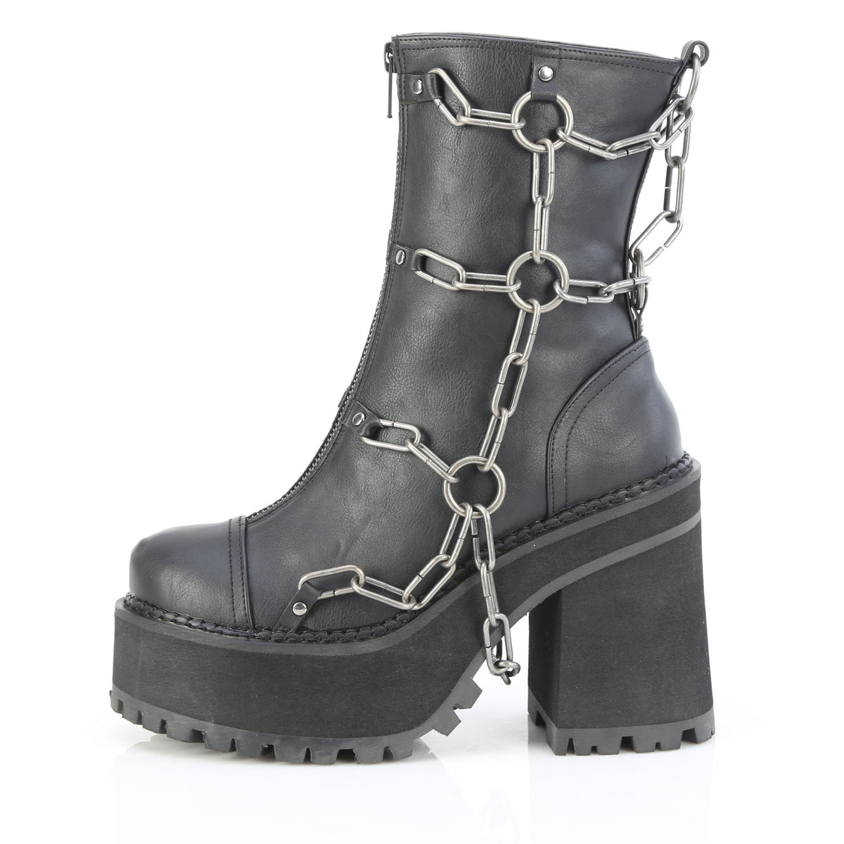 Demonia Cult Sale - "Assault-66" Boots - Black Vegan Leather
