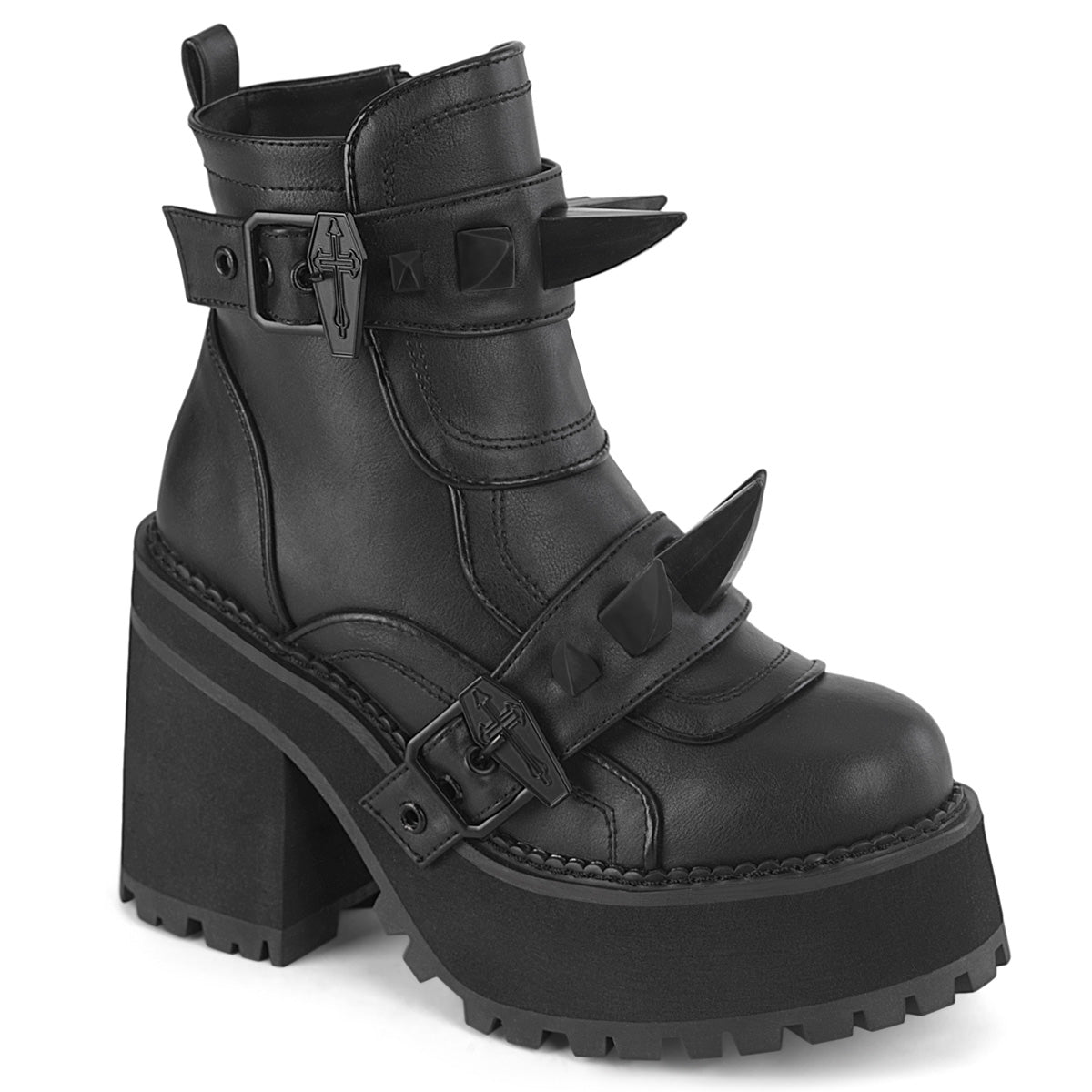 Demonia Cult Special Offer - "Assault-72" Boots - Black Vegan Leather
