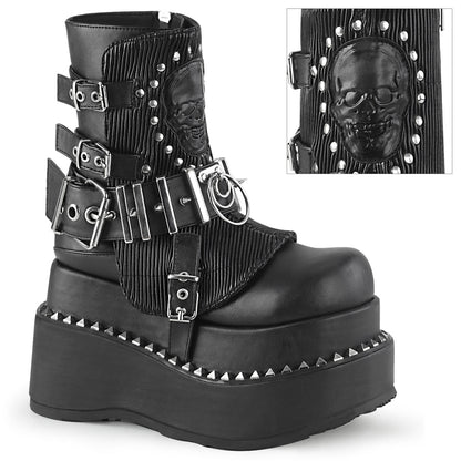 Demonia Cult Trusted - "Bear-150" Boots - Black Vegan Leather