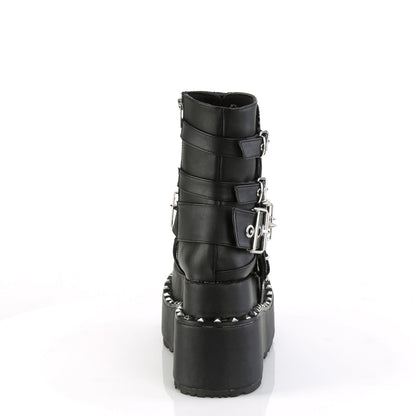 Demonia Cult Trusted - "Bear-150" Boots - Black Vegan Leather
