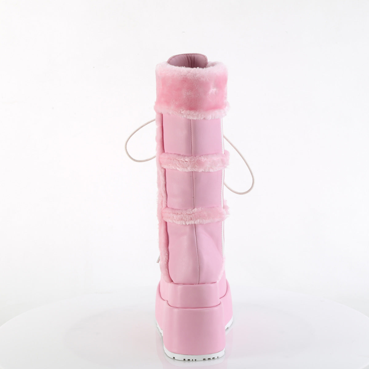 Demonia Cult Popular - "Bear-202" Boots - Baby Pink Vegan Leather