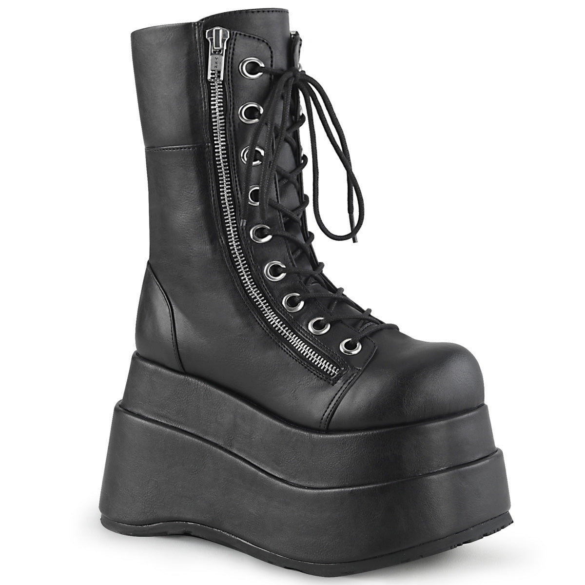Demonia Cult Recommended - "Bear-265" Boots - Black Vegan Leather