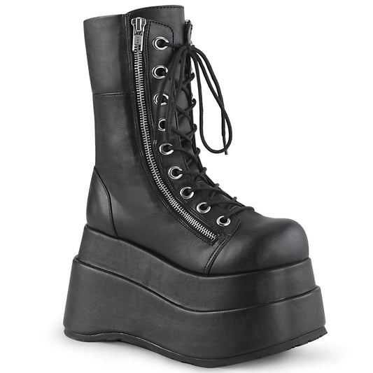 Demonia Cult Recommended - "Bear-265" Boots - Black Vegan Leather