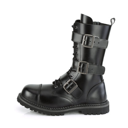 Demonia Cult Customer Favorite - "Riot-12BK" Boots - Black Leather