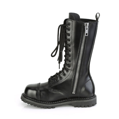 Demonia Cult Premium - "Riot-14" Boots - Black Leather