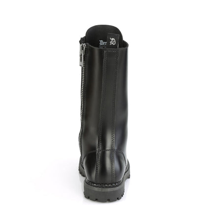Demonia Cult Premium - "Riot-14" Boots - Black Leather