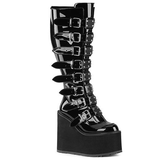 Demonia Cult Popular - "Swing-815WC" Boots - Black Patent