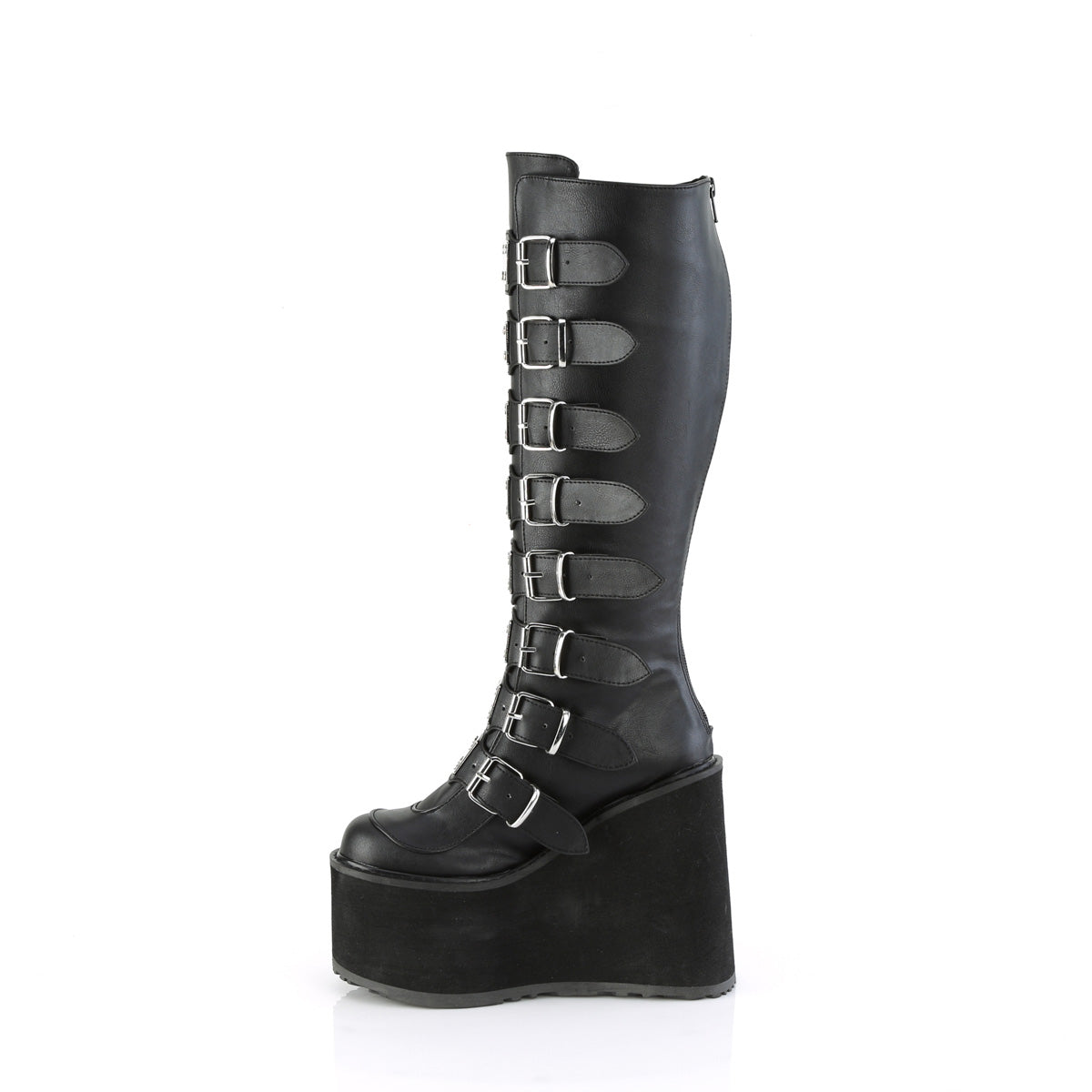 Demonia Cult Latest - "Swing-815WC" Boots - Black Vegan Leather