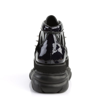 Demonia Cult Signature - "Neptune-100" Boots - Black Glitter/Vegan Leather