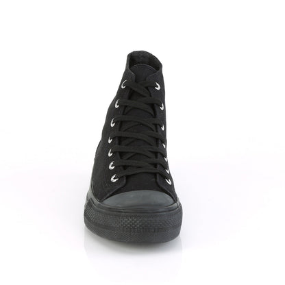 Demonia Cult Premium - "Deviant-101" Sneakers - Black Canvas