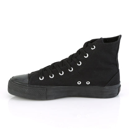 Demonia Cult Premium - "Deviant-101" Sneakers - Black Canvas
