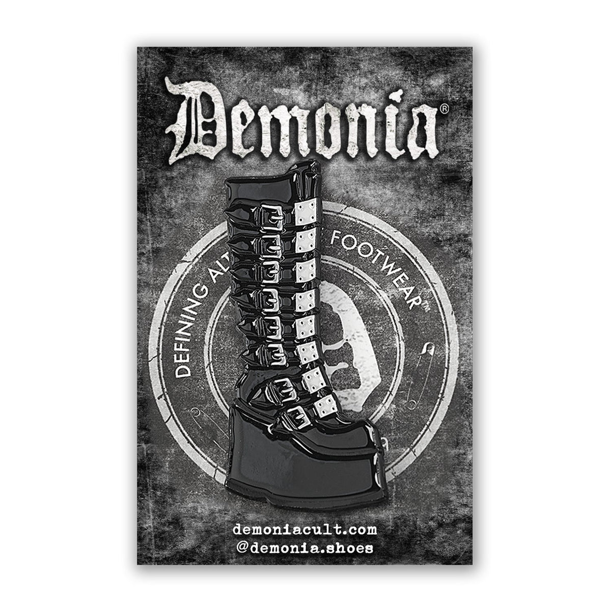 Demonia Cult Recommended - CULT "Swing-815 Enamel Pin" Black