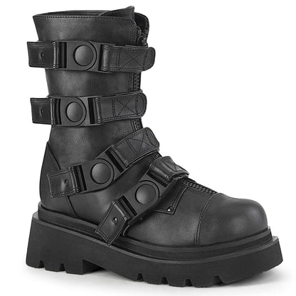 Demonia Cult Best Price - "Renegade-55" Boots - Black Vegan Leather