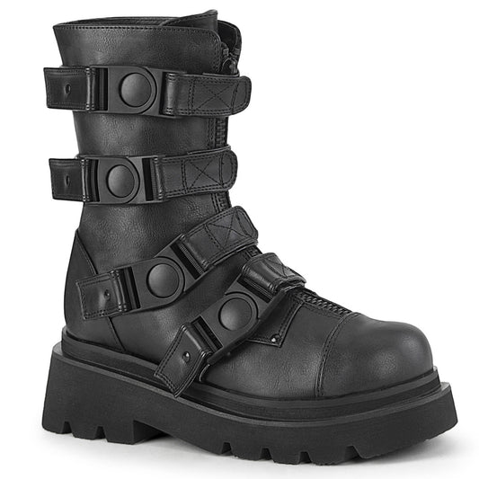 Demonia Cult Best Price - "Renegade-55" Boots - Black Vegan Leather