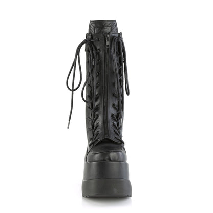 Demonia Cult Great Value - "Void-118" Boots - Black Vegan Leather-Patent
