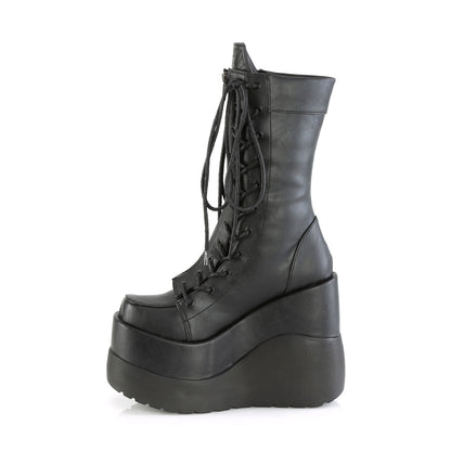 Demonia Cult Great Value - "Void-118" Boots - Black Vegan Leather-Patent