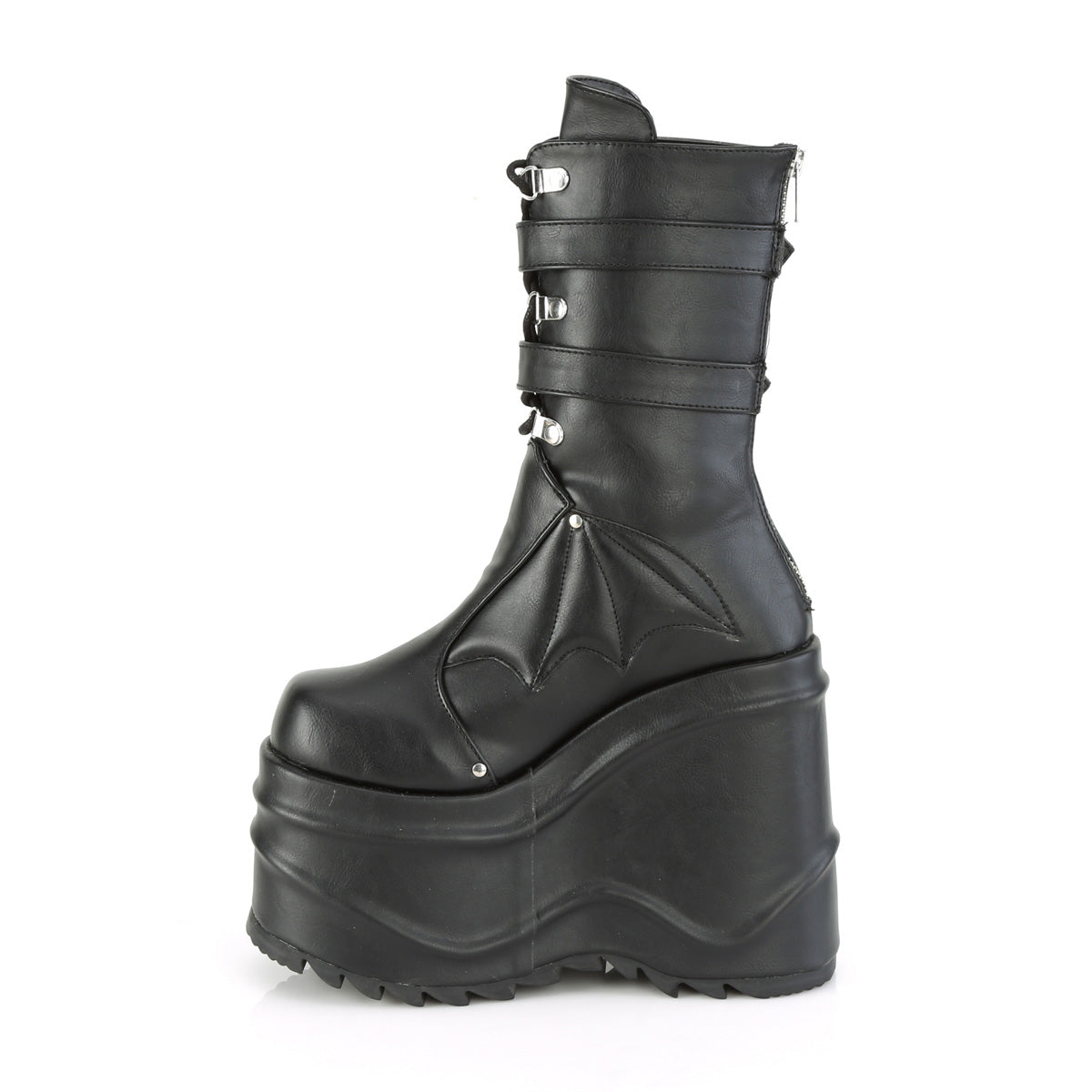 Demonia Cult Best Seller - "Wave-150" Boots - Black Vegan Leather